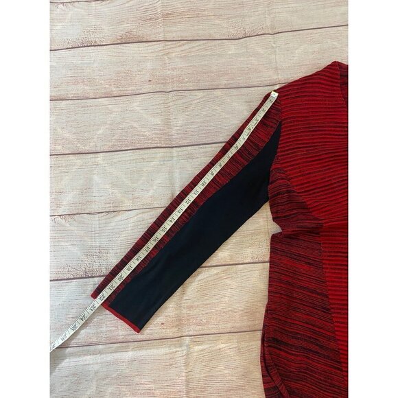 Ming Wang Women's Heathered Red Cardigan - Large - Picture 8 of 12